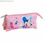 Եռակի պայուսակ՝ բոլորի համար նախատեսված Մինի Մաուս, վարդագույն 2,2 x 1,1 x 22,5 սմ