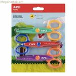 Թղթե արհեստների խաղեր՝ Ապլի, բազմագույն մկրատների հավաքածու, 13,5 սմ