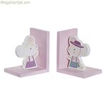 Գրքի պահոց DKD Home Decor LD-173251 12,5 x 9,5 x 14,5 սմ Մկնիկ՝ մանկական, փայտե, MDF (2 հատ)