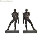 Գրքի պահոց DKD տան դեկորի համար՝ սև պղնձե, խեժե, տղամարդկանց համար, 14 x 8,4 x 25 սմ