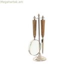 Խոշորացույց Home ESPRIT Crystal Steel Acacia 8 x 8 x 30 սմ