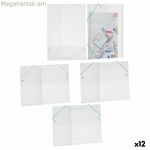 Փաստաթղթերի պանակ Pincello ELASTIC 3 COL կանաչ թափանցիկ (12 հատ)