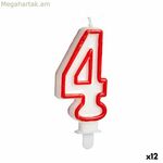 Մոմ ծննդյան համար 4 (12 հատ)