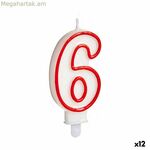 Մոմ ծննդյան համար 6 (12 հատ)