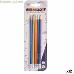 Մատիտների հավաքածու Pincello 499 դեղին կապույտ կանաչ բազմագույն նարնջագույն տորթ (12 հատ)