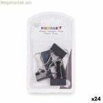 Pincello 391 սև մետաղական սեղմակներ միջին չափի (24 հատ)