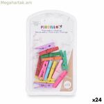 Pincello 396 բազմագույն փայտե սեղմակներ, փոքր (24 հատ)