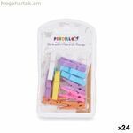 Pincello 397 բազմագույն փայտե միջին չափի սեղմակներ (24 հատ)