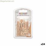 Pincello 399 շագանակագույն փայտե սեղմակներ փոքր (24 հատ)