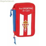 Երկշերտ մատիտատուփ Real Sporting de Gijón սպիտակ կարմիր 12.5 x 19.5 x 4 սմ (28 հատ)