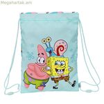 Պայուսակ լարերով Spongebob Stay positive կապույտ սպիտակ 26 x 34 x 1 սմ