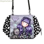 Gorjuss Smitten kitten սև-սպիտակ ուսի պայուսակ (26 x 15,5 x 9,5 սմ)