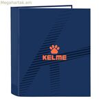 Օղակաձև թղթապանակ Kelme՝ մուգ կապույտ, նարնջագույն, մուգ կապույտ, A4 (27 x 33 x 6 սմ)