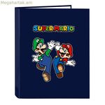 Օղակաձև թղթապանակ Super Mario 26.5 x 33 x 4 սմ մուգ կապույտ A4