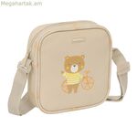 Safta Bear Beige ուսի պայուսակ 16 x 18 x 4 սմ