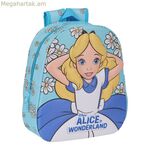 3D մանկական պայուսակ՝ Classicos Disney Ալիսը Հրաշքների աշխարհում, Երկնագույն 27 x 33 x 10 սմ