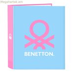 Մատանիների թղթապանակ Benetton Spring Pink Երկնագույն A4 27 x 33 x 6 սմ