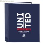Մատանիների թղթապանակ Benetton Varsity Navy Blue A4 27 x 33 x 6 սմ