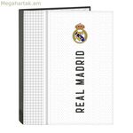 Մատանիների թղթապանակ Real Madrid CF սպիտակ մոխրագույն A4 26.5 x 33 x 4 սմ