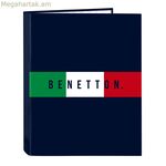 Մատանիների թղթապանակ Benetton Flag մուգ կապույտ A4 26.5 x 33 x 4 սմ