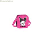 Կուրոմիի ուսի պայուսակ՝ սև ֆուքսիա գույնի, 16 x 18 x 4 սմ