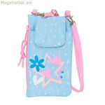 Բջջային հեռախոսի պայուսակ BlackFit8 Smile կապույտ վարդագույն