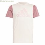 Մանկական կարճ թևքով մարզաշապիկ Adidas Essentials մեծ լոգոտիպով գունավոր բլոկով