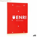 ENRI կարմիր A7 տետր, 80 թերթ, 4 մմ (10 հատ)