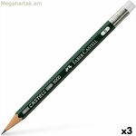 Մատիտ ջնջիչով Faber-Castell 9000 B վեցանկյուն B (3 հատ)