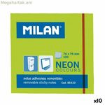 Կպչուն թղթեր Միլանի կանաչ 76 x 76 մմ (10 հատ)