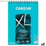 Նկարչական տետր Canson XL Aquarelle 20 թերթ սպիտակ A5 5 հատ 300 գ/մ² 148 x 210 մմ