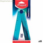 Քանոն Maped Nightfall կապույտ պլաստիկ 30 սմ 18 հատ