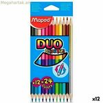 Գունավոր մատիտներ Maped Duo Color' Peps Multicolour 12 հատ, երկծայր (12 հատ)