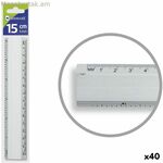 Քանոն Bismark արծաթագույն ալյումինե 15 սմ (40 հատ)