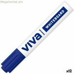 Սպիտակ գրատախտակի մարկեր Molin Viva Blue (12 հատ)