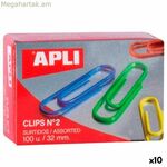Apli Nº 2 բազմագույն մալուխի սեղմակներ 32 մմ (10 միավոր)