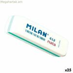 Ջնջիչների հավաքածու Milan 612 NATA սպիտակ 7,8 x 2,3 x 1,2 սմ 12 հատ (25 հատ)