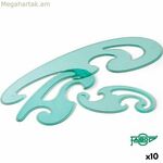 Երկրաչափության հավաքածու Faibo Curved (3 հատ) (10 հատ)