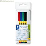 Ֆլոմաստերներ Staedtler դեղին, 4 հատ