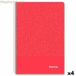 Տետր Imprex կարմիր Din A4 80 թերթ (4 հատ)