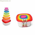 Ճաշի տուփերի հավաքածու Privilege Multicolor 3 լիտր, 7 հատ, 12 հատ