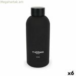 Ջերմային շիշ ThermoSport սև փափուկ հպումով, 6 հատ