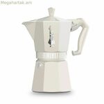 Իտալական սրճեփ Bialetti MOKA EXCLUSIVE CREAM 6 հատ կրեմով ալյումինե 6 բաժակ