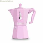 Իտալական սրճեփ Bialetti MOKA EXCLUSIVE 6T վարդագույն ալյումինե 6 բաժակ (6 հատ)