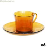 Գավաթ ափսեով Duralex 9006DS12A0111 Amber 180 մլ (6 հատ) (6 միավոր)