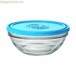 Հերմետիկ փակվող ճաշի տուփ Duralex Bol կարմիր Freshbox կապույտ (970 մլ) (ø 17 x 7 սմ)