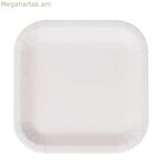 Ափսեների հավաքածու Algon սպիտակ ստվարաթղթե քառակուսի միանգամյա օգտագործման 26 սմ 25 հատ