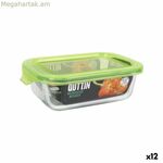 Ճաշի տուփ Quttin Green ուղղանկյուն 375 մլ 17 x 11 x 5 սմ (12 հատ)