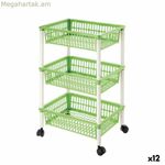 Բանջարեղենի սայլակ Tontarelli Mito 3 պլաստիկ կանաչ 40 x 29 x 62 սմ (12 հատ)