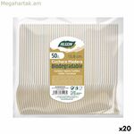 Գդալների հավաքածու Algon Dessert Wood 20 հատ 14 x 3 x 0,2 սմ